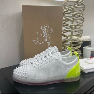 Christian Louboutin Fun Louis Junior Spikes White/Yellow 45